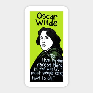 Oscar Wilde pop folk art Sticker